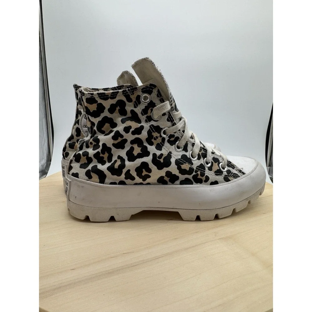 Converse Chuck Taylor All Star Lugged Leopard High Top Platform Sneakers 6.5 Y2K
